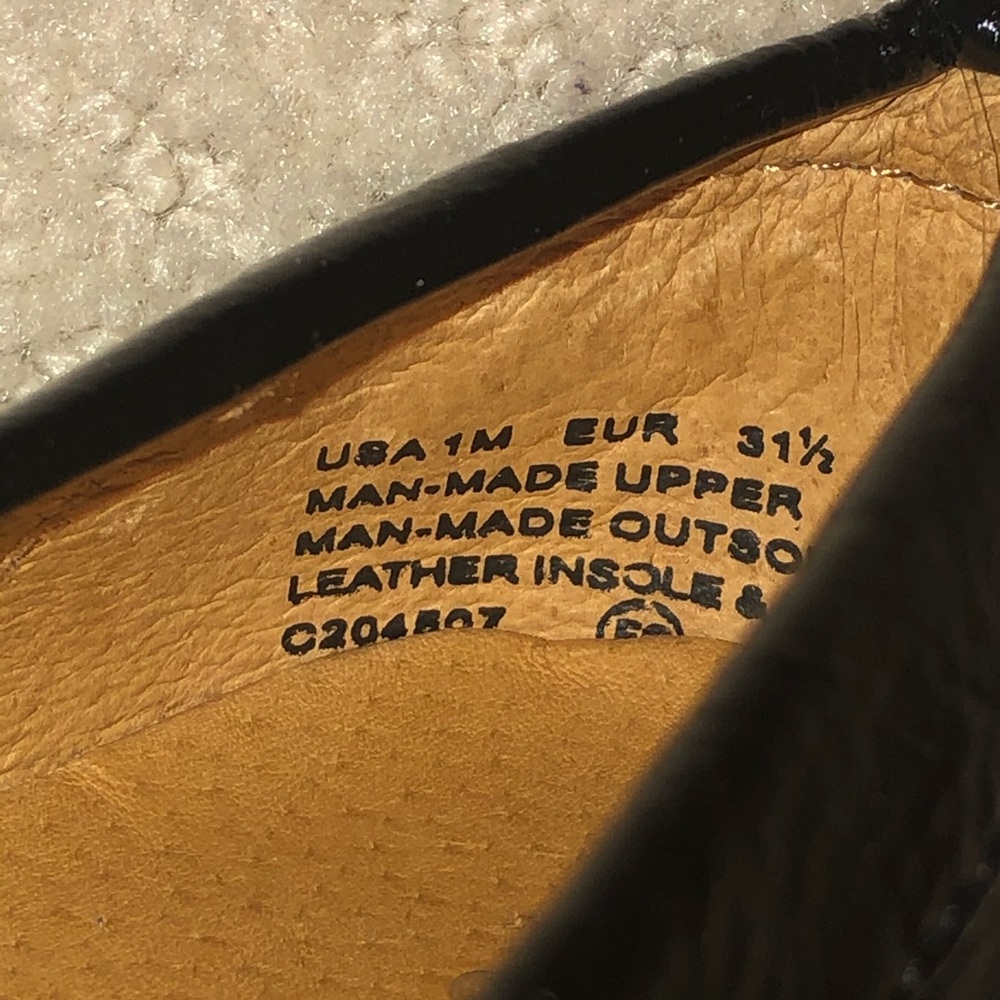 Girls black patent loafers with metal detail - Picture 5 of 5